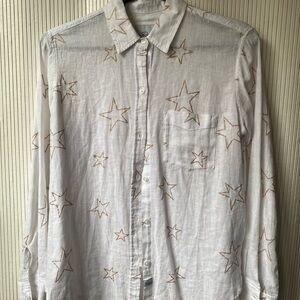 RAILS White and Gold Star Shirt